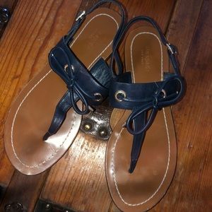 Kate Spade ♠️ NY Navy Carolina Bow Sandals 10 EUC
